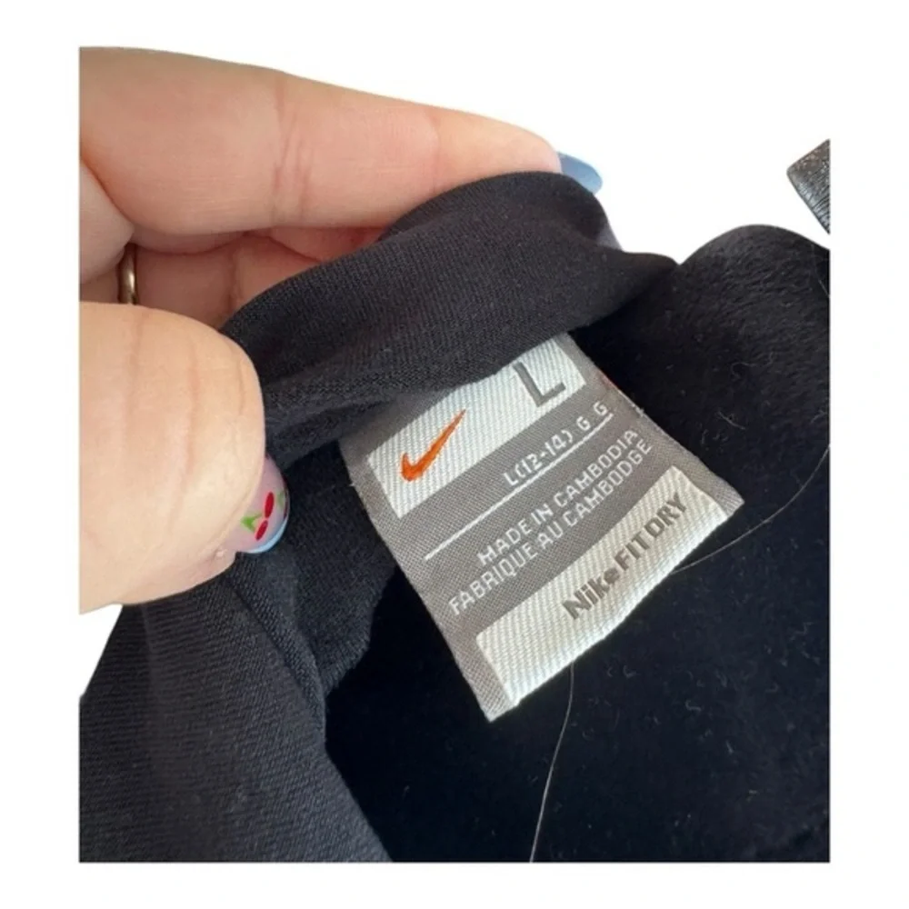 VTG Y2K Nike Full zip Dri-fit waist snatching sweatshirt size large in black‎
